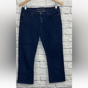 MICHAEL KORS DARK WASH SKINNY CROP BLUE JEANS SIZE 6